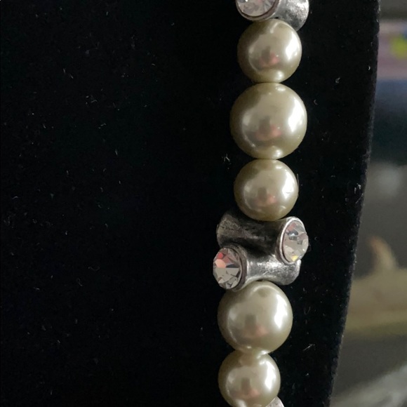 J Crew pearl and rhinestone necklace - Picture 3 of 3